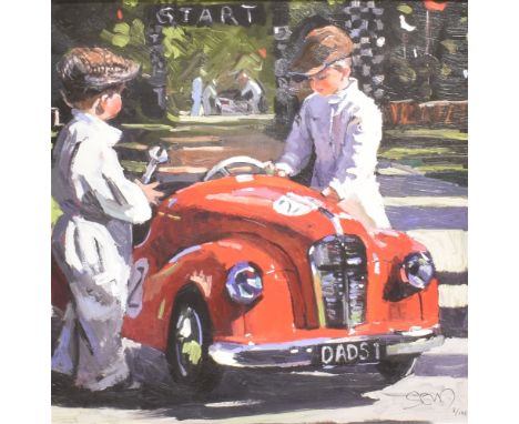 SHERREE VALENTINE DAINES (BRITISH b.1959) 'Boys Toys' Limited edition print on canvas Signed and numbered 2/195 lower right C