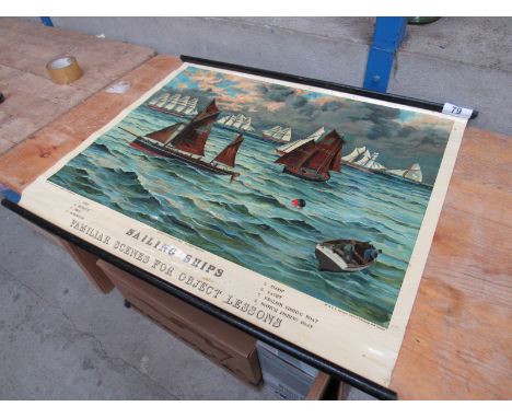  Sale Item:    SAILING SHIP POSTER W & A K JOHNSTON LTD EDINBURGH & LONDON  Vat Status:   No Vat   Buyers Premium:  This lot 
