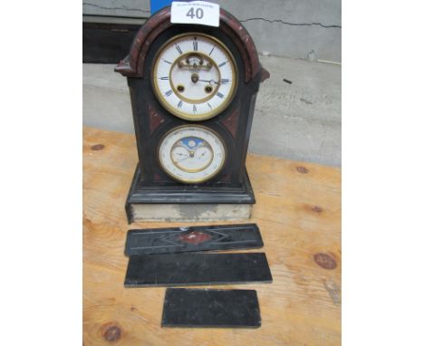  Sale Item:    MARBLE CLOCK (AF)   Vat Status:   No Vat   Buyers Premium:  This lot is subject to a Buyers Premium of 15% + V