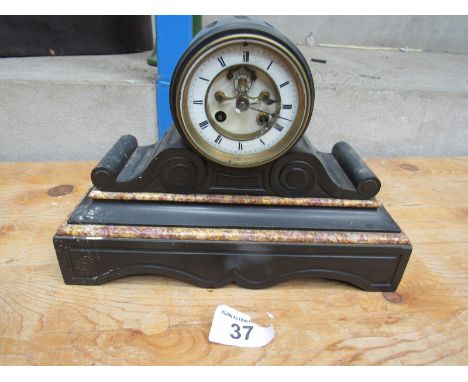  Sale Item:    MARBLE CLOCK (AF)   Vat Status:   No Vat   Buyers Premium:  This lot is subject to a Buyers Premium of 15% + V