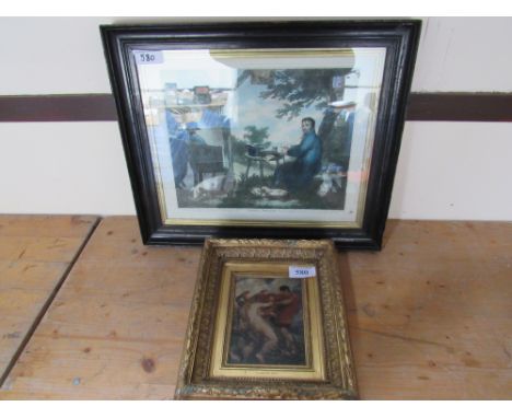  Sale Item:    OIL PAINTING CHARLES SIMS & PRINT GEORGE MORLAND  Vat Status:   No Vat   Buyers Premium:  This lot is subject 