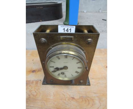  Sale Item:    BRASS CLOCK CARY LONDON (AF)   Vat Status:   No Vat   Buyers Premium:  This lot is subject to a Buyers Premium