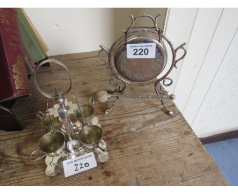  Sale Item:    PLATED GONG & EGG CRUET   Vat Status:   No Vat   Buyers Premium:  This lot is subject to a Buyers Premium of 1