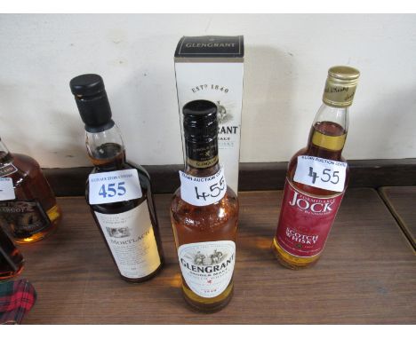  Sale Item:    3 BOTTLES WHISKY MORTLACH 12YR JOCK OF BENNACHIE & GLEN GRANT  Vat Status:   No Vat   Buyers Premium:  This lo