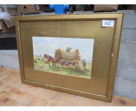  Sale Item:    PICTURE HORSES & HAY CART-(FRAME AF)  Vat Status:   No Vat   Buyers Premium:  This lot is subject to a Buyers 