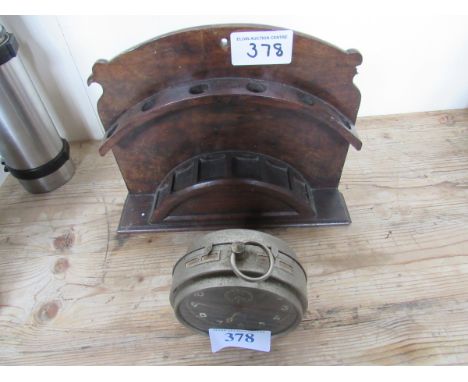  Sale Item:    PIPE RACK & ALARM CLOCK (AF)   Vat Status:   No Vat   Buyers Premium:  This lot is subject to a Buyers Premium
