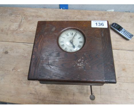  Sale Item:    GLEDHILL-BROOK HUDDERSFIELD CLOCKING IN CLOCK- NO KEY (AF)  Vat Status:   No Vat   Buyers Premium:  This lot i