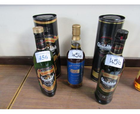  Sale Item:    3 BOTTLES WHISKY -2 GLENFIDDICH (1 12 YRS) & MORAY GOLF CLUB  Vat Status:   No Vat   Buyers Premium:  This lot