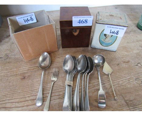  Sale Item:    TEA CADDY CUTLERY ETC   Vat Status:   No Vat   Buyers Premium:  This lot is subject to a Buyers Premium of 15%