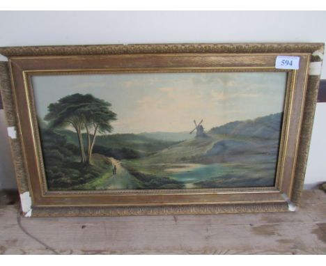  Sale Item:    PICTURE RURAL SCENE WITH WIND MILL LESLIE 1881  Vat Status:   No Vat   Buyers Premium:  This lot is subject to