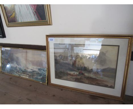  Sale Item:    2 PRINTS SHIPWRECK & SEA SCAPE (AF)  Vat Status:   No Vat   Buyers Premium:  This lot is subject to a Buyers P