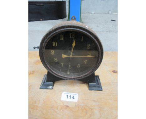  Sale Item:    BRITISH MAKE METAL CLOCK (AF)   Vat Status:   No Vat   Buyers Premium:  This lot is subject to a Buyers Premiu