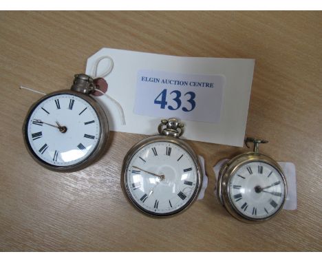  Sale Item:    3 SILVER POCKET WATCHES (AF)   Vat Status:   No Vat   Buyers Premium:  This lot is subject to a Buyers Premium
