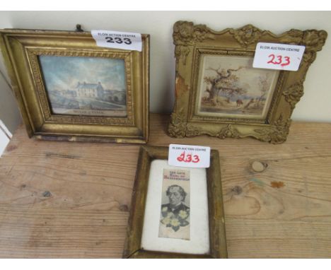  Sale Item:    2 W C PAINTINGS SAMBOUGH & MANSE TYRIE & PRINT EARL (AF)  Vat Status:   No Vat   Buyers Premium:  This lot is 