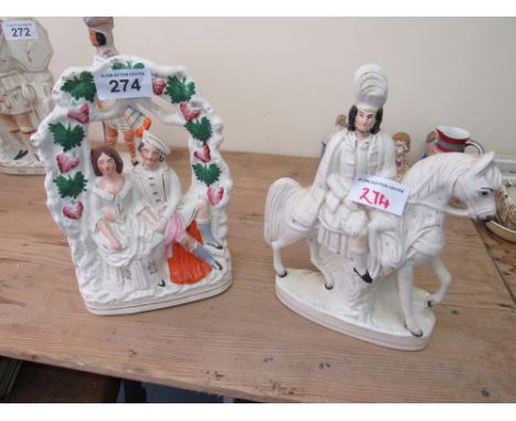  Sale Item:    2 STAFFORDSHIRE FIGURES (AF)   Vat Status:   No Vat   Buyers Premium:  This lot is subject to a Buyers Premium