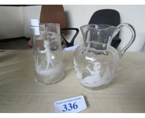 Sale Item:    2 MARY GREGORY JUGS (AF)   Vat Status:   No Vat   Buyers Premium:  This lot is subject to a Buyers Premium of 