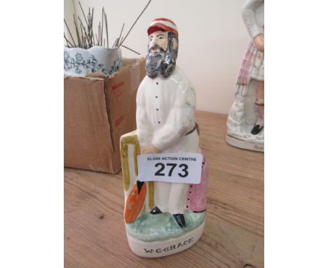  Sale Item:    STAFFORDSHIRE FIGURE W G GRACE (AF)  Vat Status:   No Vat   Buyers Premium:  This lot is subject to a Buyers P
