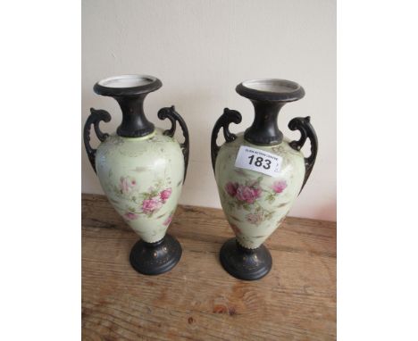  Sale Item:    PAIR VASES (AF)   Vat Status:   No Vat   Buyers Premium:  This lot is subject to a Buyers Premium of 15% + Vat