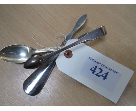  Sale Item:    SILVER TONGS & SPOONS   Vat Status:   No Vat   Buyers Premium:  This lot is subject to a Buyers Premium of 15%