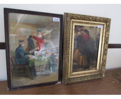  Sale Item:    OIL PAINTING PRISON SCENE & PRINT RECRUITING SCENE  Vat Status:   No Vat   Buyers Premium:  This lot is subjec
