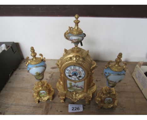  Sale Item:    PAIR CLOCK GARNITURES   Vat Status:   No Vat   Buyers Premium:  This lot is subject to a Buyers Premium of 15%