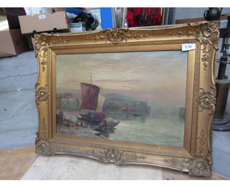  Sale Item:    OIL PAINTING SAILING VESSEL CHAMBERS  Vat Status:   No Vat   Buyers Premium:  This lot is subject to a Buyers 