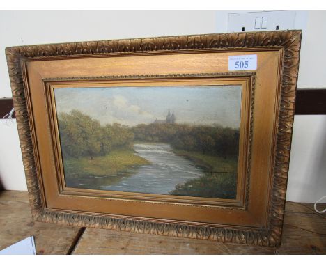  Sale Item:    OIL PAINTING RIVER SCENE   Vat Status:   No Vat   Buyers Premium:  This lot is subject to a Buyers Premium of 