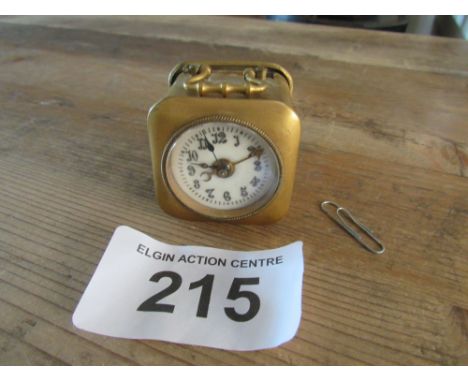  Sale Item:    SMALL BRASS CLOCK   Vat Status:   No Vat   Buyers Premium:  This lot is subject to a Buyers Premium of 15% + V