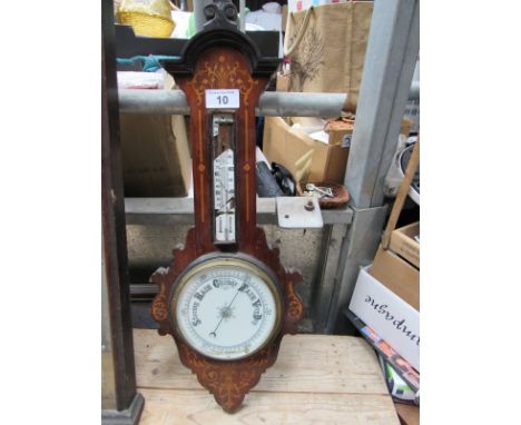  Sale Item:    INLAID BANJO BAROMETER (AF)   Vat Status:   No Vat   Buyers Premium:  This lot is subject to a Buyers Premium 