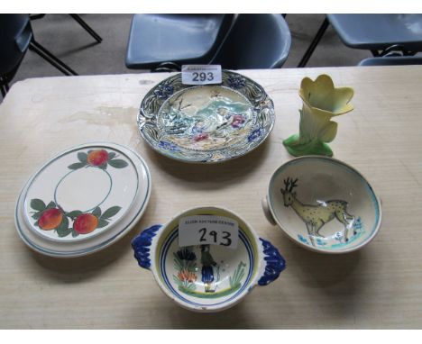  Sale Item:    ASSORTED CHINA INCL QUIMPER BOWL (AF)  Vat Status:   No Vat   Buyers Premium:  This lot is subject to a Buyers