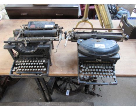  Sale Item:    2 TYPEWRITERS REMINGTON STANDARD No10 & UNDERWOOD NOISELESS (AF)  Vat Status:   No Vat   Buyers Premium:  This
