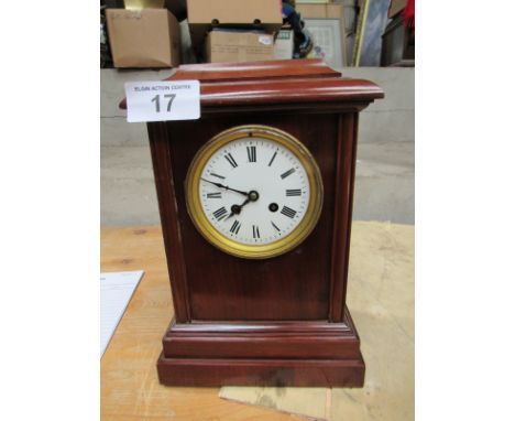  Sale Item:    WOODEN MANTLE CLOCK   Vat Status:   No Vat   Buyers Premium:  This lot is subject to a Buyers Premium of 15% +