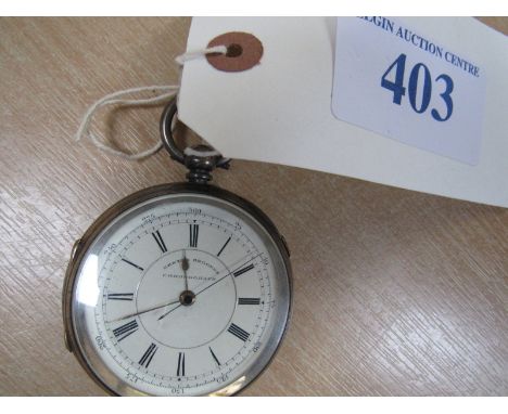  Sale Item:    SILVER POCKET WATCH CENTRE SECONDS CHRONOGRAPH  Vat Status:   No Vat   Buyers Premium:  This lot is subject to