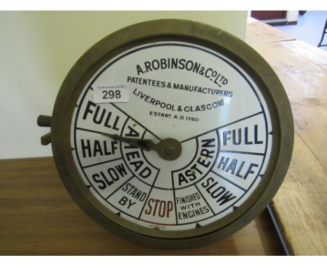  Sale Item:    A ROBINSON & CO LTD SHIPS CLOCK WHEEL  Vat Status:   No Vat   Buyers Premium:  This lot is subject to a Buyers