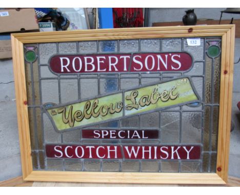  Sale Item:    GLASS PANEL ROBERTSONS YELLOW LABEL SPECIAL SCOTCH WHISKY (AF)  Vat Status:   No Vat   Buyers Premium:  This l