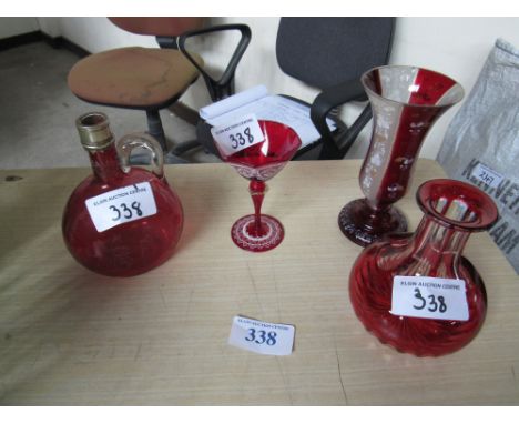  Sale Item:    CRANBERRY & BOHEMIAN GLASS (AF)   Vat Status:   No Vat   Buyers Premium:  This lot is subject to a Buyers Prem