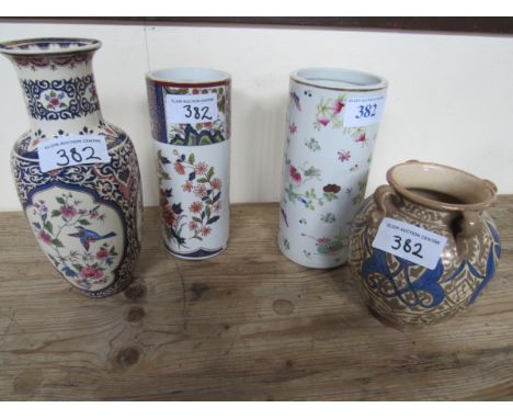  Sale Item:    4 VASES   Vat Status:   No Vat   Buyers Premium:  This lot is subject to a Buyers Premium of 15% + Vat @ 20%  
