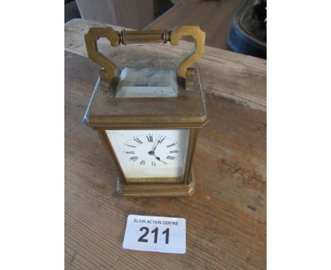  Sale Item:    BRASS CARRIAGE CLOCK (AF)   Vat Status:   No Vat   Buyers Premium:  This lot is subject to a Buyers Premium of