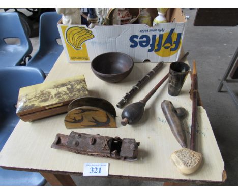  Sale Item:    BOX WOODEN WARE (AF)   Vat Status:   No Vat   Buyers Premium:  This lot is subject to a Buyers Premium of 15% 