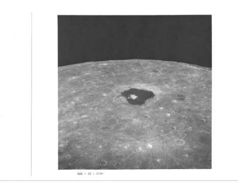 
	
		View of crater Tsiolkovsky as photographed from the spacecraft during the Apollo 8 lunar orbit on 24th December 1968. Ts