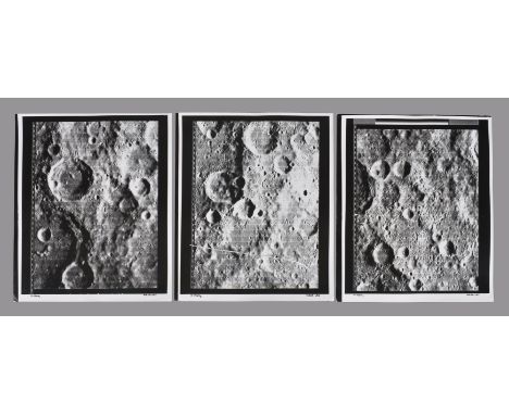 
	
		A set of three large-format vintage gelatin silver prints, high resolution, numbered NASA LRC  III-196 H1, H2 and H3, ca