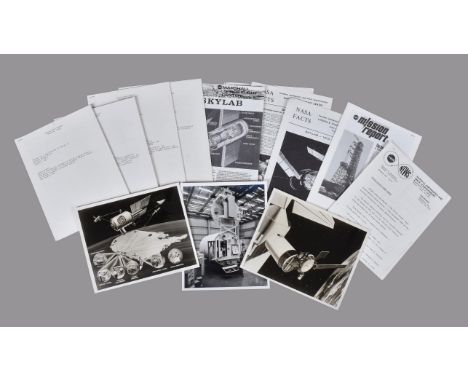 
	
		A group of vintage press releases and other associated ephemera, comprising:
		
			A small collection of six photographs