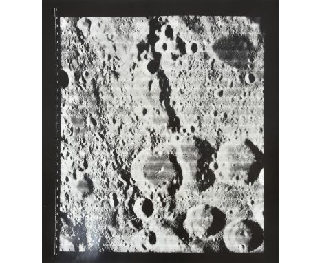 
	
		A group of four vintage NASA gelatin silver prints, various frames, medium and high resolutions images of the Moon's IS-