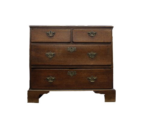 A 19th century  oak chest of drawers 2 over 2 drawers  on bracket supports Dimensions 90cm(W) 48cm(D) 80cm(H)