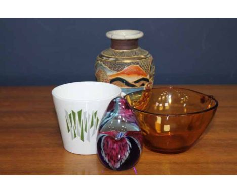 MIXED LOT OF CERAMICS AND GLASS
including Caithness paper weights and Royal Worcester, etc