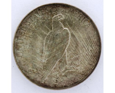 1923 American Peace silver dollar. P&amp;P Group 0 (£5+VAT for the first lot and £1+VAT for subsequent lots) 