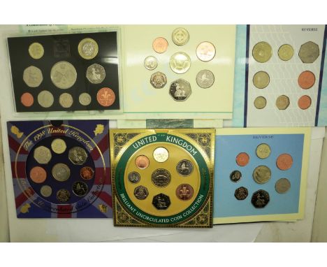 Six Royal Mint uncirculated coin sets: 1994 - 1999. P&amp;P Group 1 (£14+VAT for the first lot and £1+VAT for subsequent lots