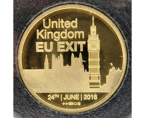 2016 gold proof half ounce Brexit commemorative, limited edition 16/95, boxed with certificate. P&amp;P Group 0 (£5+VAT for t