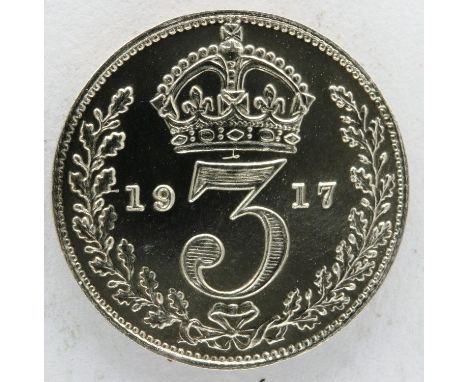 1917 silver threepence of George V. P&amp;P Group 0 (£5+VAT for the first lot and £1+VAT for subsequent lots) 