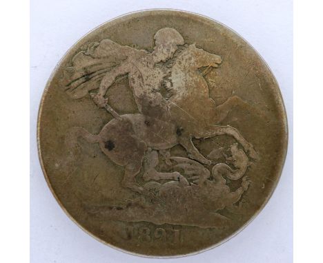 1821 crown of George IV. P&amp;P Group 0 (£5+VAT for the first lot and £1+VAT for subsequent lots) 
